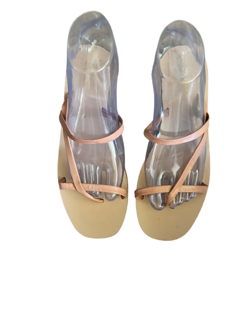 Seychelles Tan Minimalist Leather Strap Sandals